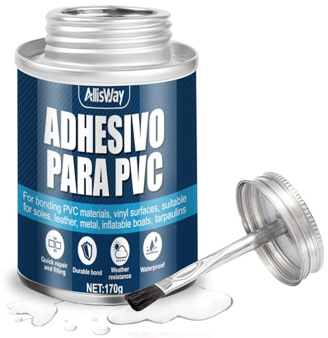 Allisway Planenkleber, Teichfolienkleber, Kontaktkleber, Schnelle Verklebung und Imprägnierung zur Reparatur von Schlauchbooten, LKW-Planen und Autodächern，170g mit Pinsel