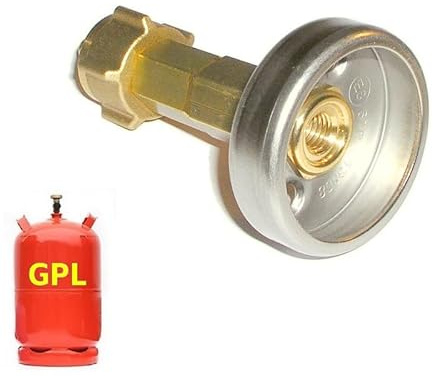 Raccord Adaptateur pour Remplissage de Bouteille Gaz Liquide AVEC CLAPET ANTI RETOUR :: GPL Propane Butane 6kg 11kg Reservoir W21,8x1/14 21,8mm :: Long, Pratique, Sûr!