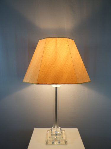 Dapo LED-Kristall-Tisch-Leuchte-Lampe BENCE, H: 56 cm, inklusive LED-Leuchtmittel E27 1x 6W, Nachttisch-Fenster-Kommode-Fernseh-Leuchte-Lampe (klar-Gold, Bence 56 cm)