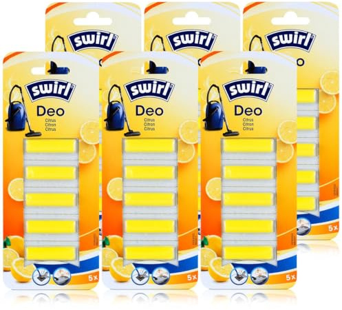 Swirl Staubsauger Deo Citrus 5 Duftsticks - Für den Staubsaugerbeutel (6er Pack)