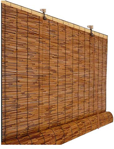 Bambus-Rollläden,Bambusrollo, Lichtfilter-Rollläden, Bambus-Rollläden Sonnenschutz, für Garten, Terrasse, Balkon, Außen, Innen