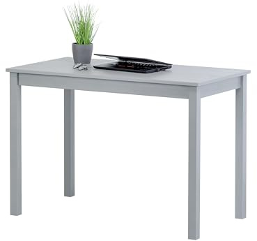 Hagge Home Skandinavisch Holz Tisch - Schreibtisch für Homeoffice und Esszimmer, 110x60 Grau