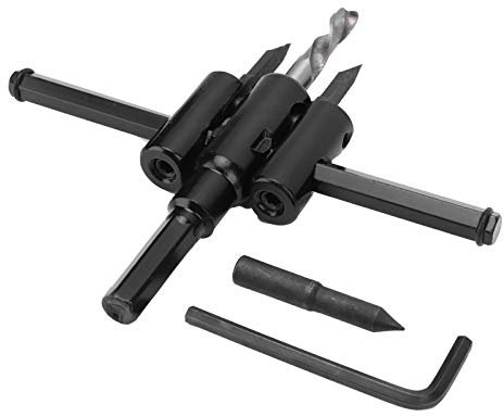 Kreisschneider, Hochleistungs-Doppelklingen-Lochschneider-Kit aus legiertem Stahl für die Holzbearbeitung zum Schneiden von Kunststoffplatten(30-120mm)