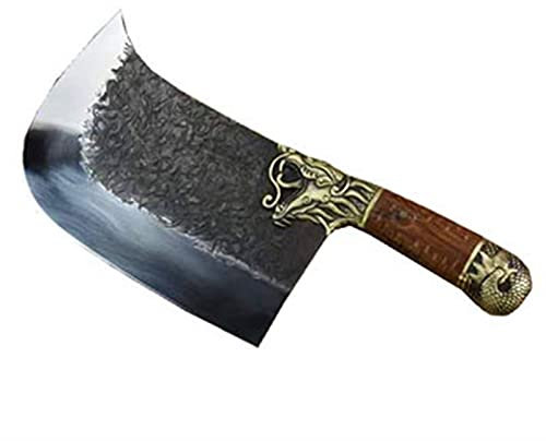WYGC Schneidemesser Edelstahl Knochen hacken Messer Rindfleischknochen, Rippenmesser, extrem hartes Damaskusmesser Kochmesser 35 cm