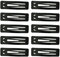 Haarspangen Mädchen 10 Stück 6.8cm Große Snap Haarspangen Haarclips Metall Haarklammern Schwarz Hair Clips Haarschmuck Haarspange für Mädchen, Herren und Damen