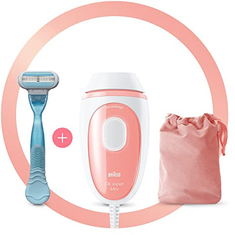 BRAUN EPILATOR PL1014 SILK-EXPERT MINI IPL BLANCO/ROSA MIT KABLE