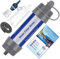 TEUEN Mini Water Purification 8000L Survival Water Purifier Outdoor Water Filtration System 0.01 Micron Emergency Gear Personal Water Filter Straw Set for Camping Hiking Trekking Travelling