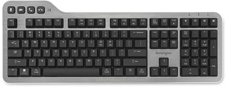 Kensington MK7500F QuietType Pro Mechanical Keyboard Space Gray | Silent mechanical keys, 2.4GHz and Bluetooth wireless, backlit, spill-proof, compatible with Mac M1-M4 and Windows