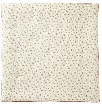 VERTBAUDET Tapis de Sol/Fond de Parc Gaze de Coton et Velours Grenier écru/Multicolore 75X100
