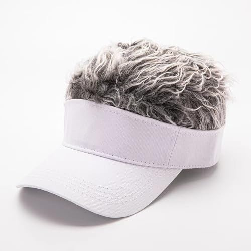 18 Stili Divertente Berretto Corto per Parrucca, Uomo Donna novità Hip Hop Cappello a Cuffia con Capelli Finti a Spillo Parrucca Corta a Melone Cappellino con Teschio da Proprietario Streetwear