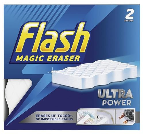 First Choice Kaya 2 x Magic Remover Stubborn Stains and Marks with Chemical Free Multi-Functional Sponge Easy Cleaning for Comfort and Effortless Shine (4pcs Pack)