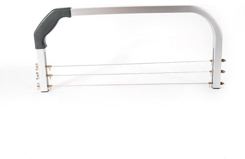 Cake Leveler 3 hojas extra afiladas Alambres para sierra de tartas, sierra para tartas, cortador de fondo, con alambre de sierra para tartas dentado