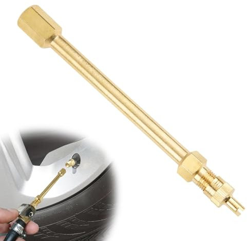 Landrain Ventilverlängerung Autoventil, 10 cm Aufblasbarer Ventiladapter, Reifenverlängerung für E Scooter