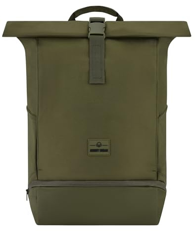 Johnny Urban Rucksack Herren & Damen Grün - Allen Large - Rolltop Backpack Groß für Fahrrad, Arbeit, Uni - Laptop Tagesrucksack mit Schuhfach - Wasserabweisend