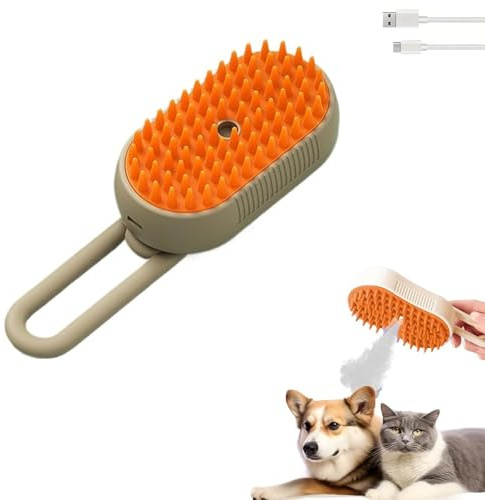 LegendTech Defur Comb for Cats and Dogs, 3 in 1 Cat Steam Brush, Electric Cat Grooming Massage Brush with Steam and Water Spray