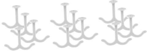 TOPBATHY 12pcs Metal Coat Hooks Wall Hanging Hooks Prong Ceiling Closet for Hanging Under Shelf Mug Holder