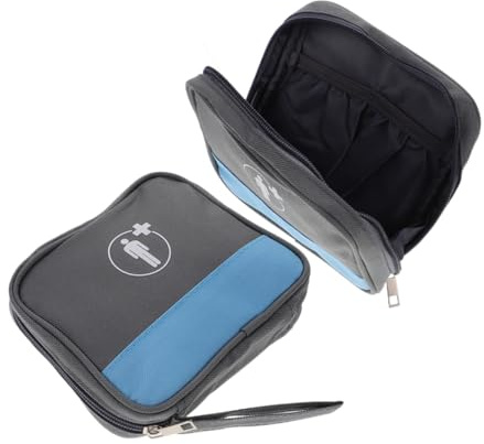 JECOMPRIS Borsa per Medicinali Portatile Oxford, 2 Pezzi, Design Multistrato e Grande Capacità, per Viaggi e Attività All'aperto