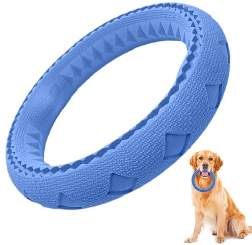 Anillo de masticación para perros - Juguete masticable de goma duradero, juguetes interactivos para perros | Anillo de masticación para mascotas para dentición, mordida, caza, del estrés