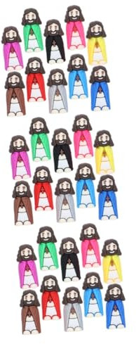 Amosfun 3 Sätze Jesus-Figuren-Ornament Statue Der Heiligen Familie Puppenhaus Jesus Christuspuppe Jesus Plüsch Christlicher Jesus Kruzifix Kleine Jesusfigur Statuen Mini PVC 10 Stück * 3