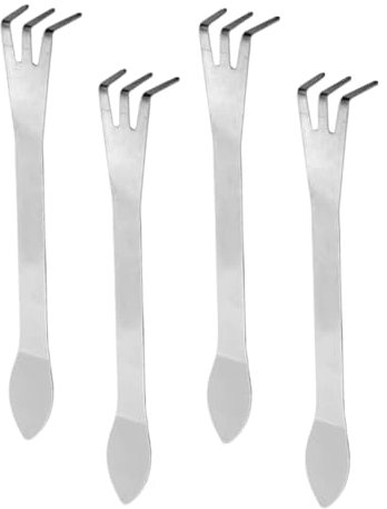 Milisten 4pièces Lot de Mini Râteaux à Bonsaï Acier Inoxydable pour Jardinage Manuel Outil Ameublissement Sol Et Désherbage