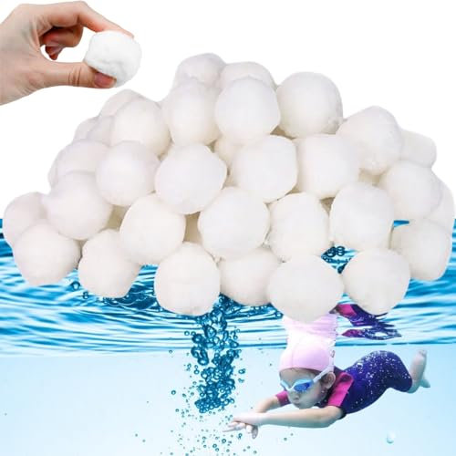 KLLJ Filterbälle für Sandfilteranlagen,700g Filterbälle Für Pool Ersetzen Ersatz,Pool Filterbälle mit Wäschenetz,Filterbälle Pool für Sandfilteranlagen,Filterbälle Pool Kann,Filtersand Filter Balls