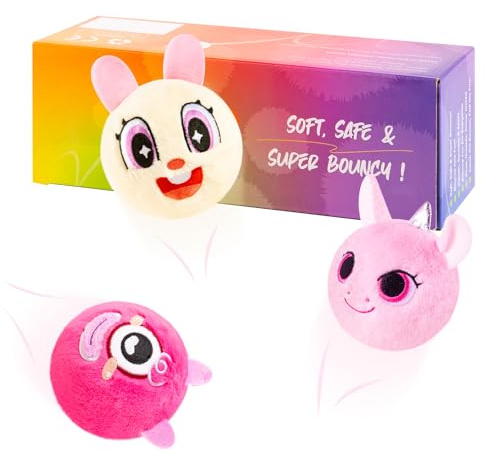 U&C Planet Toddler Bouncy Balls Soft Ballplay Balls for Babies & Toddlers Sensory Ball Set Plush Unicorn Ball Toys Gifts for Girls Age 1-6