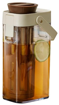 Pichet À Thé | Pichet d'Eau avec Couvercle | Distributeur de Boissons Transparent 1L Pour Stockage Café Lait Maternel Utilisation Extérieure