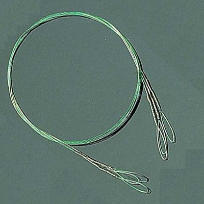 Feines Stahl-Vorfach mit 2 Schlaufen nicht ummantelt 5Kg Tragkraft 50cm