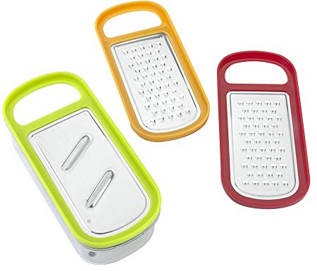 Metaltex Rap Box - Rallador con recipiente 3 en 1 | Con cepilladora, 2 cabezales de rallador