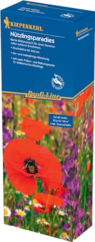Kiepenkerl Blumensamen-Mischung Nützlingsparadies 4940 • Nahrungsquelle für Nützlinge • Wuchshöhe 60-150 cm • Blumenwiese Samen mehrjährig winterhart • Wildblumenwiese für 50 m²