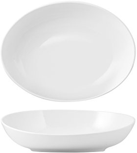 HOTELWARE Cup schräg ovale Porzellan 40x30xh13 Kelch Becher Eisbecher