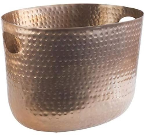 APS 36111 Wein- / Sektkühler, 30 x 23,5 cm, H: 23 cm, Aluminium, Kupfer-Look, gehämmerte Oberfäche