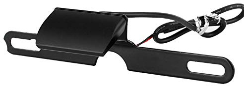 Tbest Luz de matrícula de motocicleta Luz universal de matrícula de motocicleta Lámreemplazo para de etiqueta trasera de aluminio CNC 6 LED Iluminación de montaje trasero Accesorio de (negro)