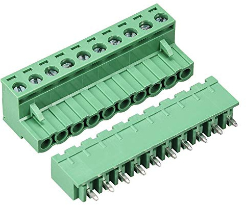 sourcing map 10 Pin 5.08mm Pitch Maschio Femmina PCB Vite Morsettiera 5 Set