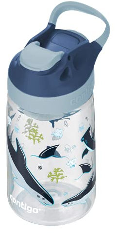 Contigo Gizmo Sip Kinder-Trinkflasche, BPA-freie robuste Wasserflasche, 100 % auslaufsicher, intuitives Trinken auf Knopfdruck, einfache Reinigung, ideal für Kindergarten, Kita, Schule, Sport, 420 ml
