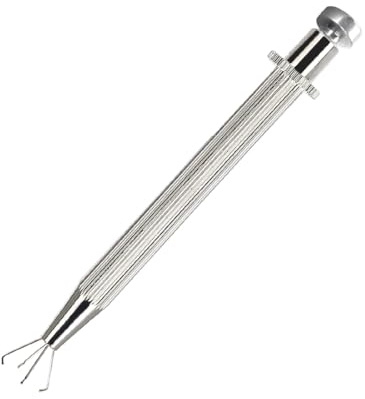 Joyzan Piercing Pinzas para Joyas, Joyería Pick Up Tool con 4 Garras Herramienta Agarre Bola Perforación Acero Inoxidable Catcher Grabber Piedra Preciosa Extractor Soporte Prong Perla Gema Fabricacion