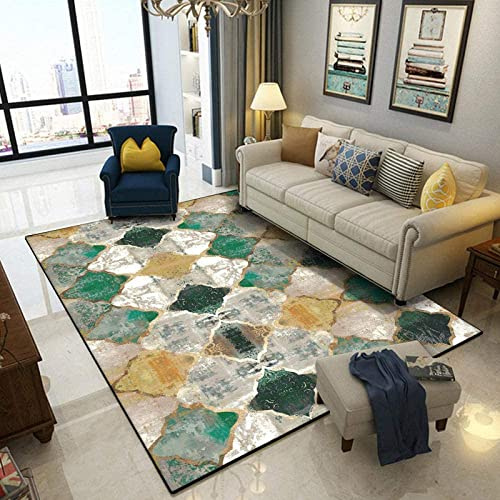 Rururug Vintage Teppiche im Barockstil Designer Teppich 80x160CM - pflegeleicht - Teppich Artistic Traditional Wohnzimmer Schlafzimmer Teppich Anti Rutsch Kurzer Plüsch