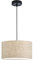 Fischer & Honsel | Pendelleuchte, Teramo | sandschwarz| Stoffschirm| sandfarben Leinen| D: 38,00 cm | Ausl. Decke: 150,00 cm| 3x E27 max. 40,0 Watt| 60955