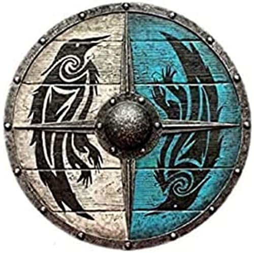 Elegant Hub Viking Bjorn Lothbrok Schild Cosplay Bettel Ready Mittelalterliche Rüstung Rollenspiel & Theaterspiel Wikinger Schild Erwachsene Wikinger Round Shield Cosplay Requisiten (76.2 cm), Wie