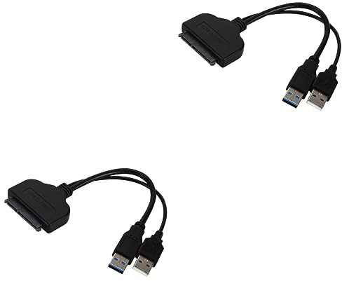 Mikikit 2pièces Câble De Données Usb Vers Pour Disque Dur De Adaptateur Pratique Et Léger Compatible Avec Xp Vista Pour Disques Durs Externes Et Internes