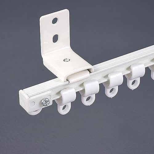 Vorhangschiene Gardinenschiene Biegsame Vorhangschiene Wall Mount， Mini ultradünne flexible gebogene Schiene/ Wand-Gardinenschiene System， Vorhangstangen Schienensatz für L-Form/U-Form/Erkerfenster/