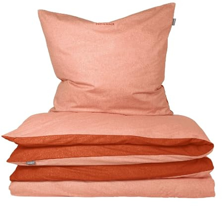 Schiesser Bettwäsche 155x220 cm | 100% Baumwolle | Terrakotta | 2-teilig | Renforcé | 155x220 cm + 80x80 cm | angenehm weich & glatt | pflegeleicht & atmungsaktiv | OEKO-TEX® MADE IN GREEN
