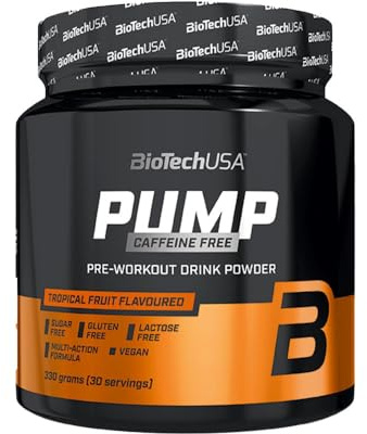 BioTechUSA Pompe sans caféine, fruits tropicaux - 330 g