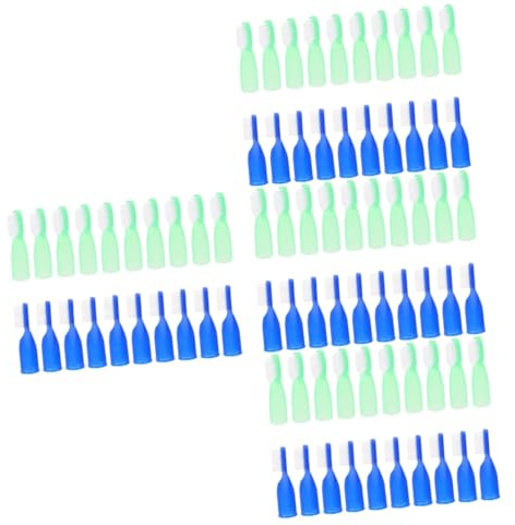 minkissy 80 Stk Gefängnis Zahnbürste Gefängnis Handzahnbürste Gefängnis Fingerzahnbürste Mini-Zahnbürsten kleine Zahnbürsten Zahnreinigung kurzer Griff weich stellen Zubehör reisen Plastik