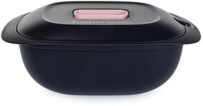 Tupperware Micro-Gourmet Behälter 2 l schwarz rosa Mikrowellen-Behälter Lebensmittelbehälter