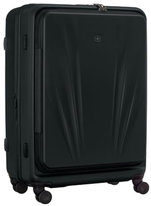 WENGER Skyon Large Hartschalenkoffer mit 4 Rollen, Trolley, Groß, 103 (120) l, Sicherheitsschloss, Damen Herren, Reisen Urlaub, Schwarz, 653566