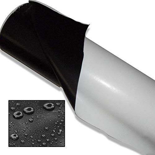 Strapazierfähige 0,12 mm PVC-Teichfolie für Landwirtschaft, Teich, Gewächshaus, durchstichfeste Silagefolie, Schwarz-Weiß-Membran, flexibel, 60 (2 x 4 m, schwarz)