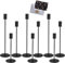 UCAMP Chandelier Bougeoir Noir,Lot de 9 Coniques Bougeoir Decoratif,Chandelier de Mariage,Rétro Métal Hauts Bougie Chandelier pour Maison,Fêtes,Mariage,Noël,Dîner aux Chandelles