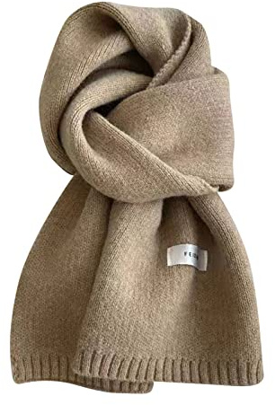 Écharpe Tricoté Femme Homme Châle en Cachemire Épais Doux Chaud Tour de Cou Couleur Uni Classique Écharpe en Laine Unisexe Foulard Cache-cou en Tricot Fille Hiver Automne, Merveilleux Cadeau Noël