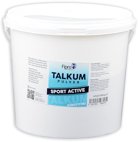 Sucelos FiPro TALKUM-Pulver 4x1g | Sport-Talkum-Puder fein asbestfrei - mischbar mit Chalk - Kalk - Kreide | für Sport und Freizeit | Gym | Fitness-Center | Gewichtheben | Klettern | Turnen | Billard
